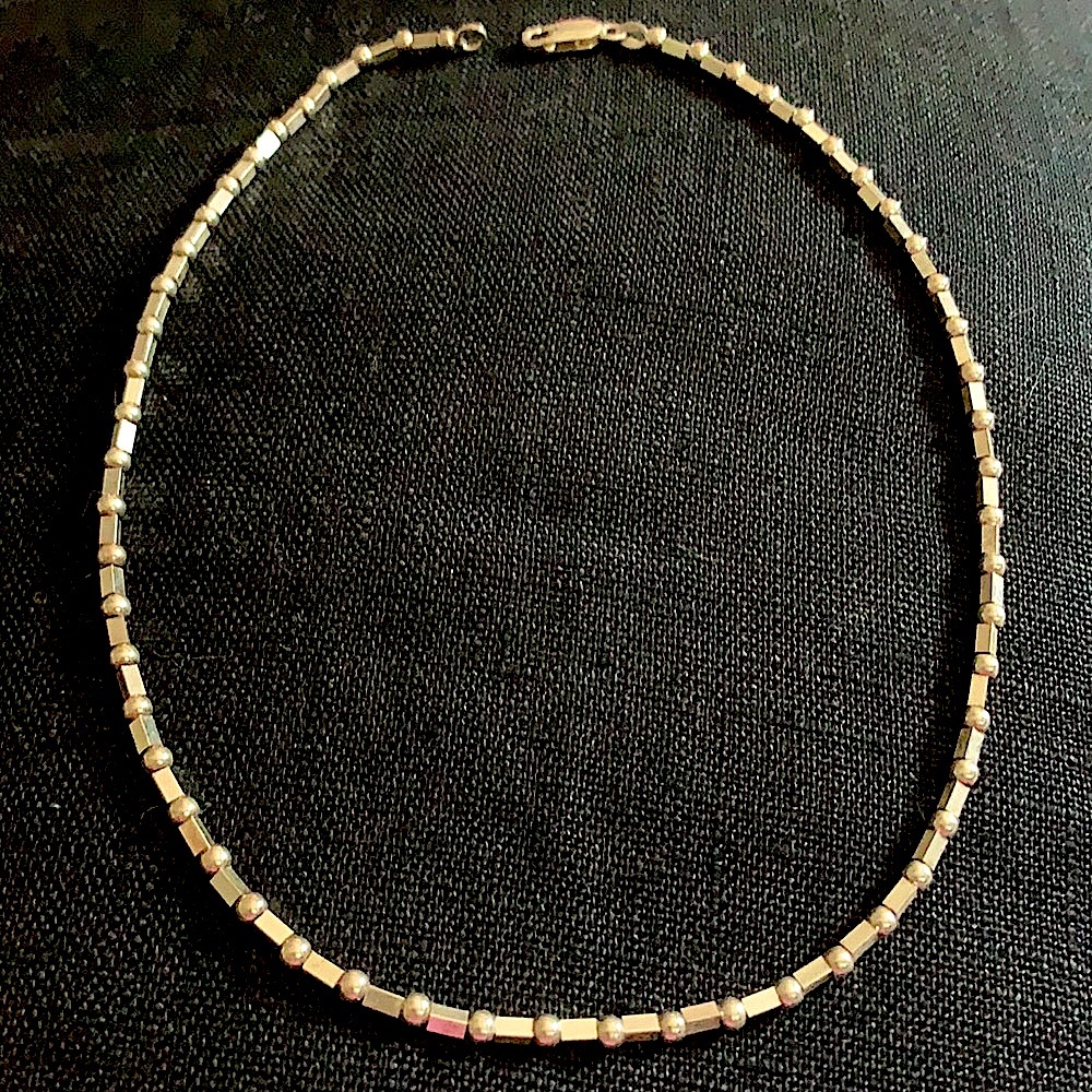 Italian Silver Necklace 17”